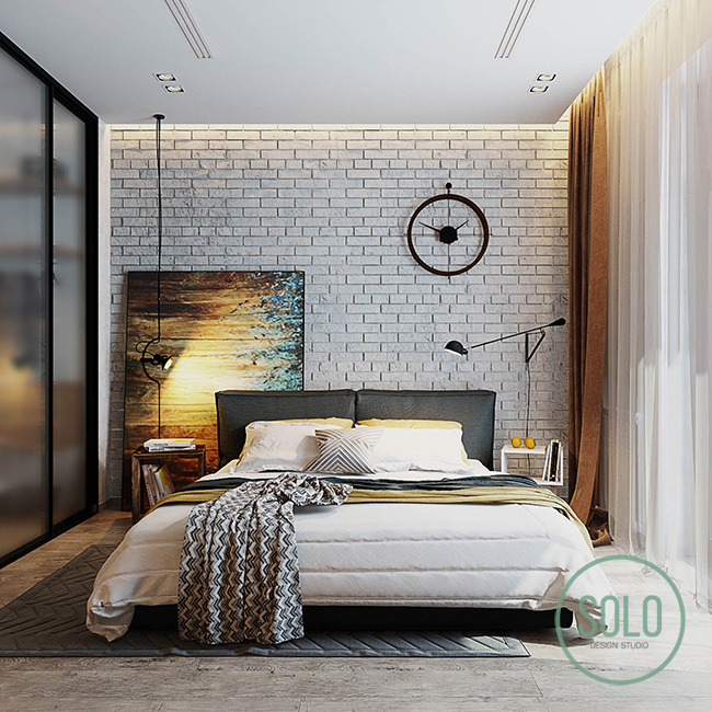 Дизайн интерьера «Спальня с яркими акцентами»